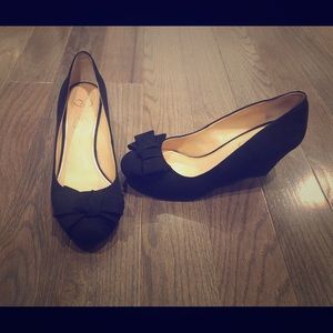 Suede Wedge Pump